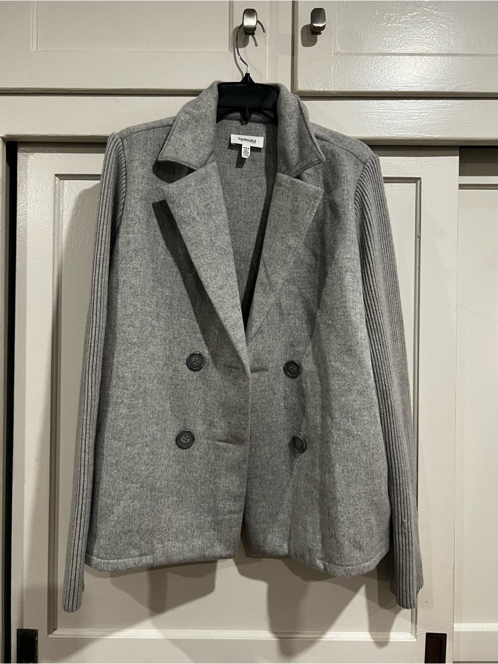 Splendid Collection Wool Blend Double Breasted Blazer Gray M - Picture 2 of 5